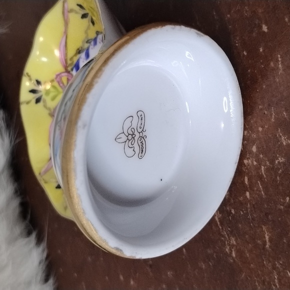 . Vintage Limoges Floral Tea Light Pedestal Porcelain Candle Holder - Picture 6 of 7